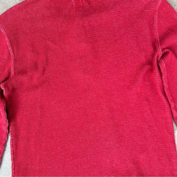 2 Tone Waffle Knit Thermal Henley Red and Light Grey 
Size Medium - Picture 6 of 6